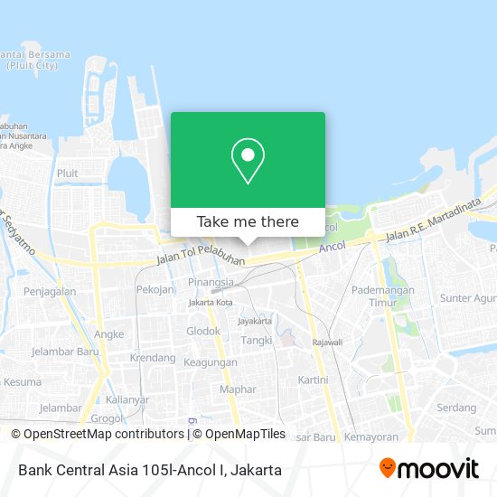 Bank Central Asia 105l-Ancol I map