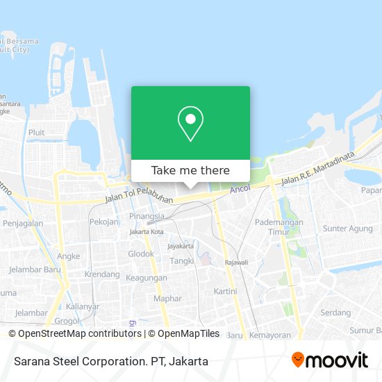 Sarana Steel Corporation. PT map