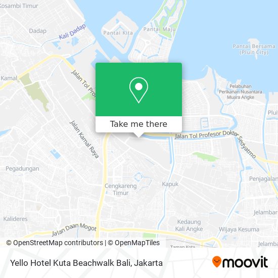 Yello Hotel Kuta Beachwalk Bali map