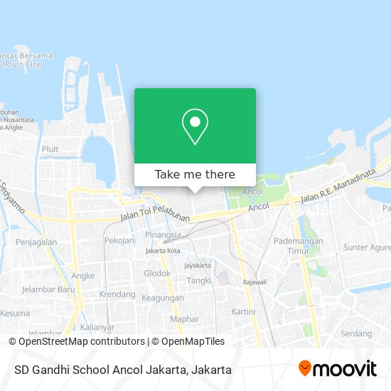 SD Gandhi School Ancol Jakarta map