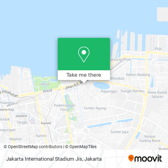 Jakarta International Stadium Jis map