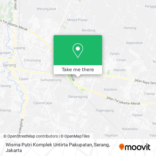 Wisma Putri Komplek Untirta Pakupatan, Serang map
