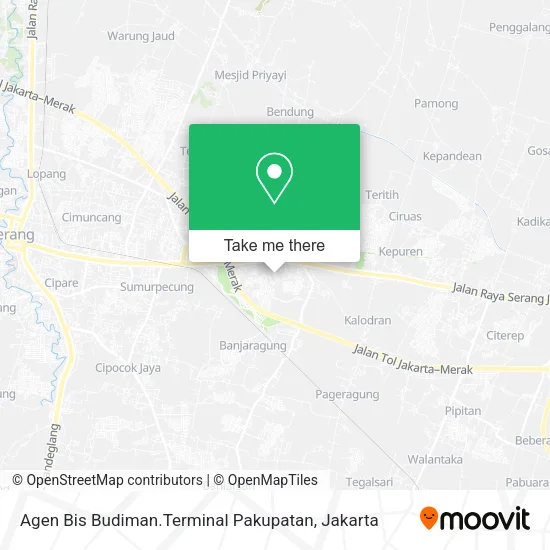 Agen Bis Budiman.Terminal Pakupatan map