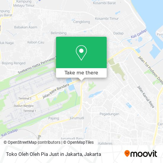 Toko Oleh Oleh Pia Just in Jakarta map