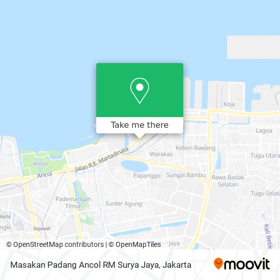 Masakan Padang Ancol RM Surya Jaya map