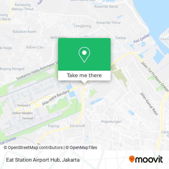 Eat Station Airport Hub map