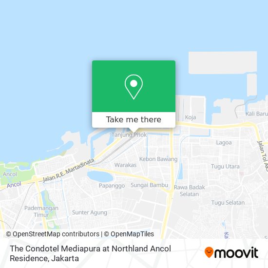 The Condotel Mediapura at Northland Ancol Residence map