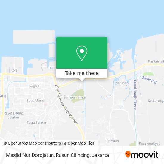 Masjid Nur Dorojatun, Rusun Cilincing map