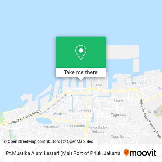 Pt.Mustika Alam Lestari (Mal) Port of Priuk map