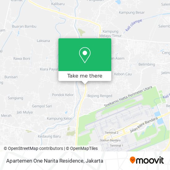 Apartemen One Narita Residence map