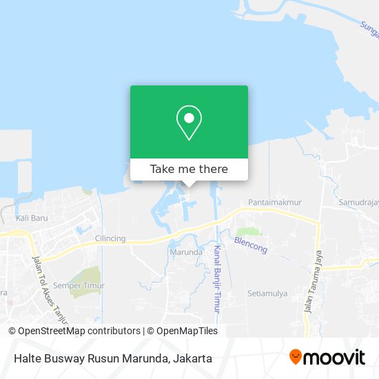 Halte Busway Rusun Marunda map