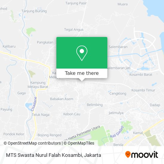 MTS Swasta Nurul Falah Kosambi map
