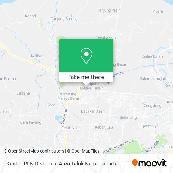 Kantor PLN Distribusi Area Teluk Naga map