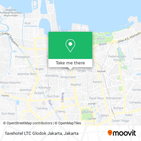 favehotel LTC Glodok Jakarta map
