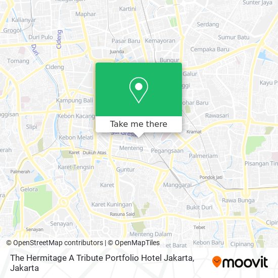 The Hermitage A Tribute Portfolio Hotel Jakarta map
