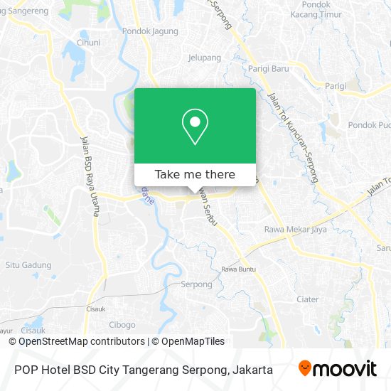 POP Hotel BSD City Tangerang Serpong map
