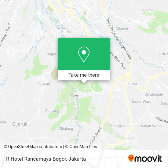 R Hotel Rancamaya Bogor map