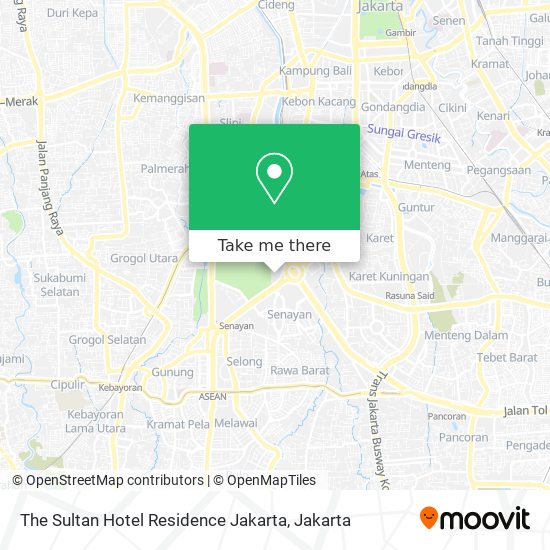 The Sultan Hotel Residence Jakarta map