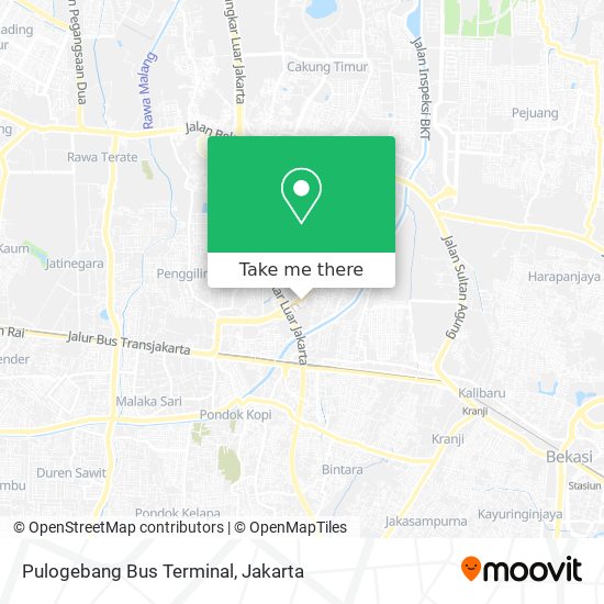 Pulogebang Bus Terminal map