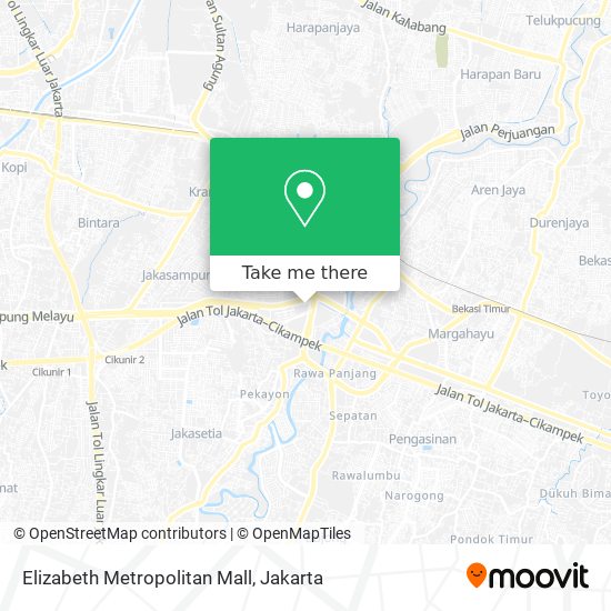 Elizabeth Metropolitan Mall map