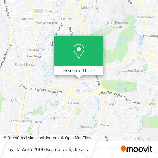 Toyota Auto 2000 Kramat Jati map