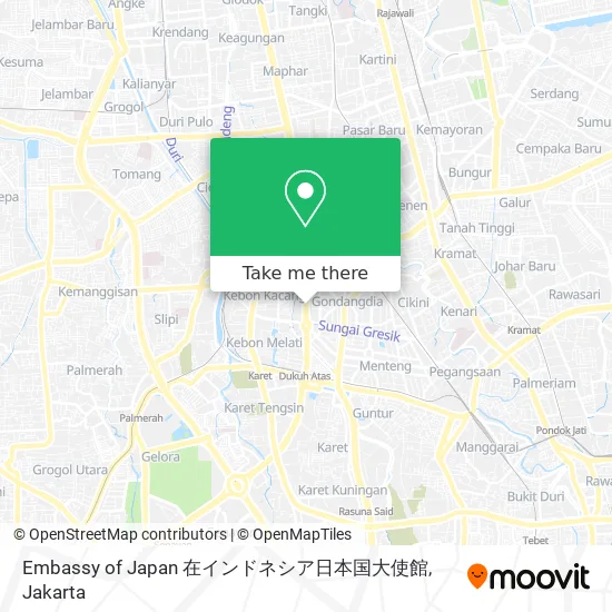 Embassy of Japan 在インドネシア日本国大使館 map