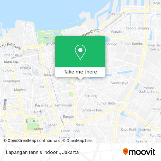 Lapangan tennis indoor . map