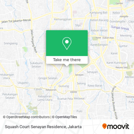 Squash Court Senayan Residence map