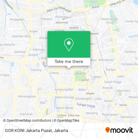 GOR KONI Jakarta Pusat map