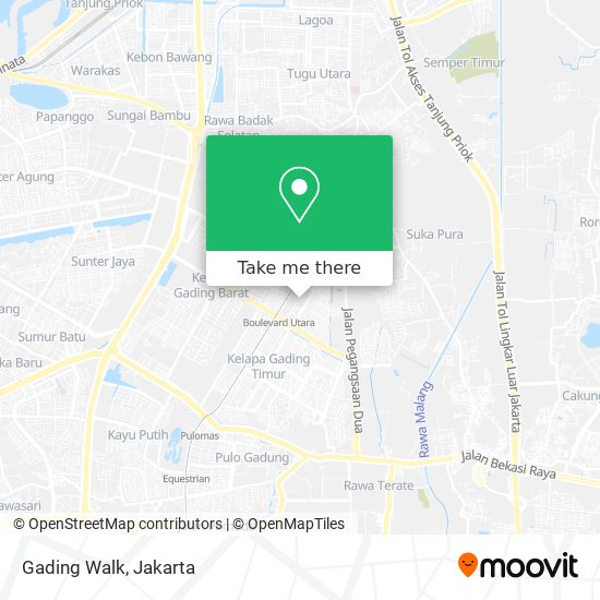 Gading Walk map