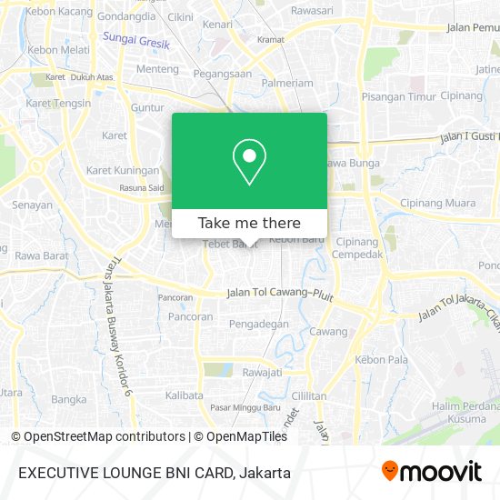 EXECUTIVE LOUNGE BNI CARD map
