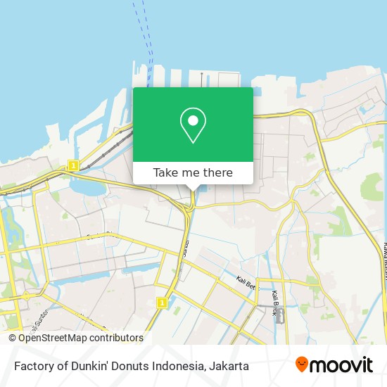 Factory of Dunkin' Donuts Indonesia map