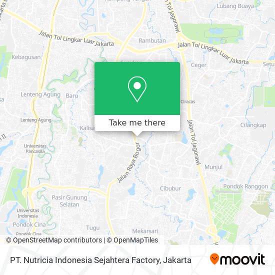 PT. Nutricia Indonesia Sejahtera Factory map