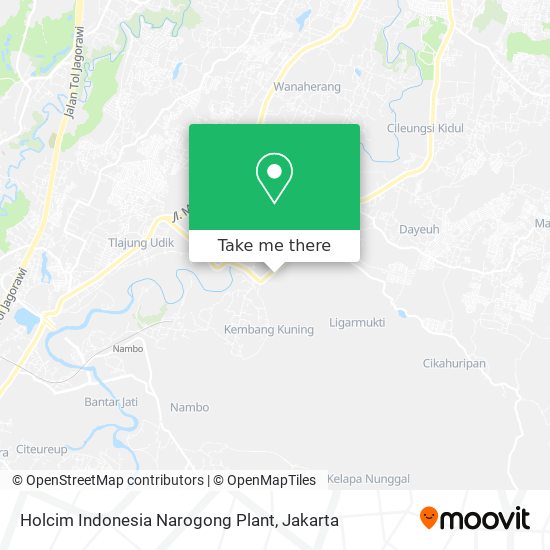 Holcim Indonesia Narogong Plant map