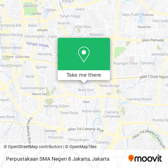 Perpustakaan SMA Negeri 8 Jakarta map