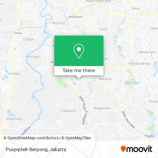 Puspiptek-Serpong map