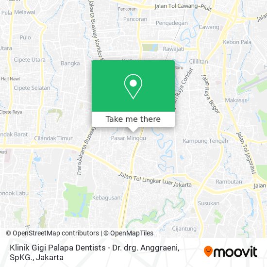 Klinik Gigi Palapa Dentists - Dr. drg. Anggraeni, SpKG. map