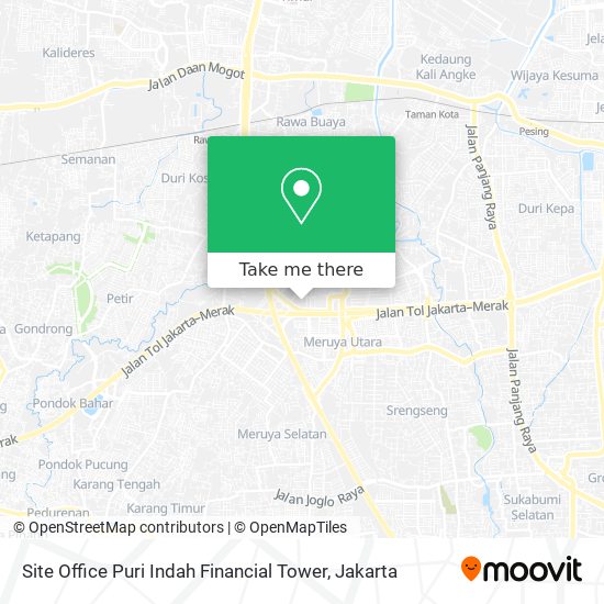 Site Office Puri Indah Financial Tower map