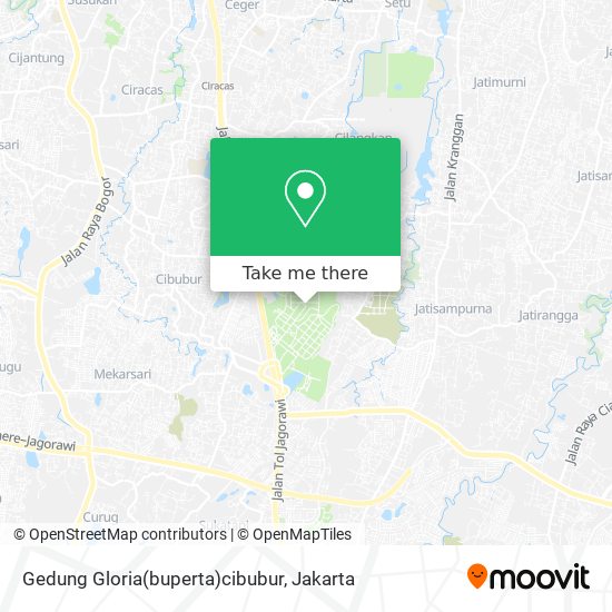 Gedung Gloria(buperta)cibubur map