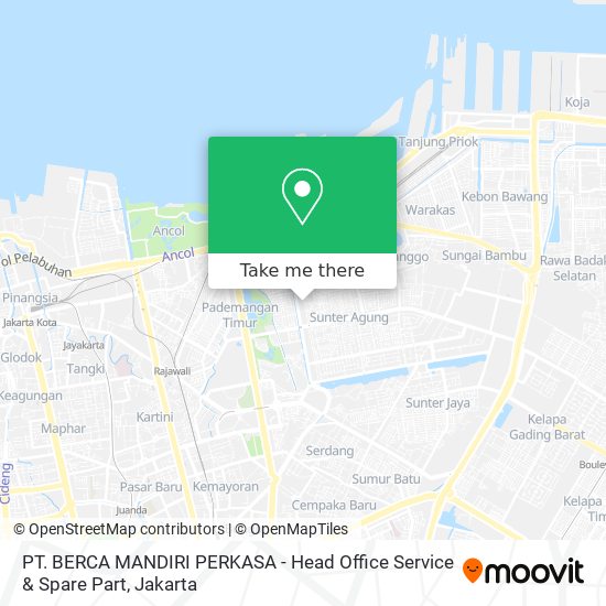 PT. BERCA MANDIRI PERKASA - Head Office Service & Spare Part map