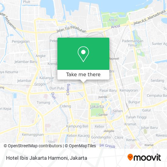 Hotel Ibis Jakarta Harmoni map