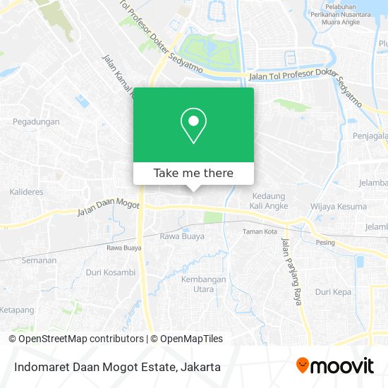 Indomaret Daan Mogot Estate map