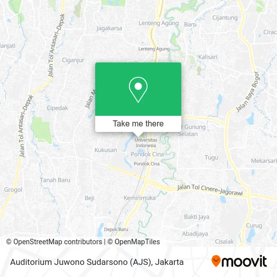Auditorium Juwono Sudarsono (AJS) map