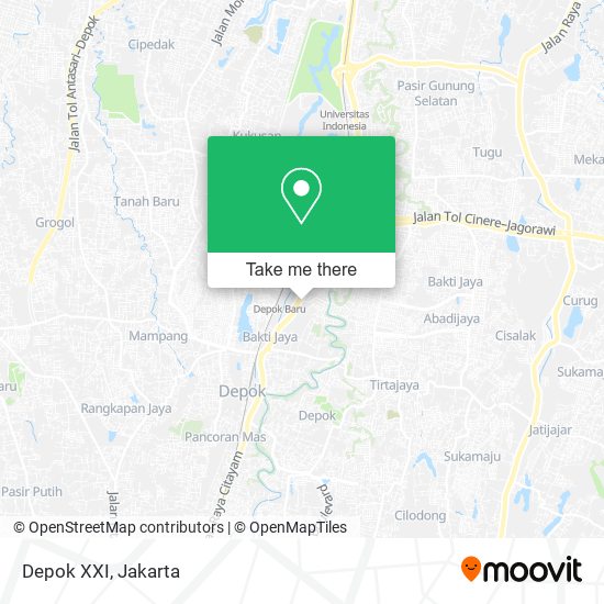 Depok XXI map