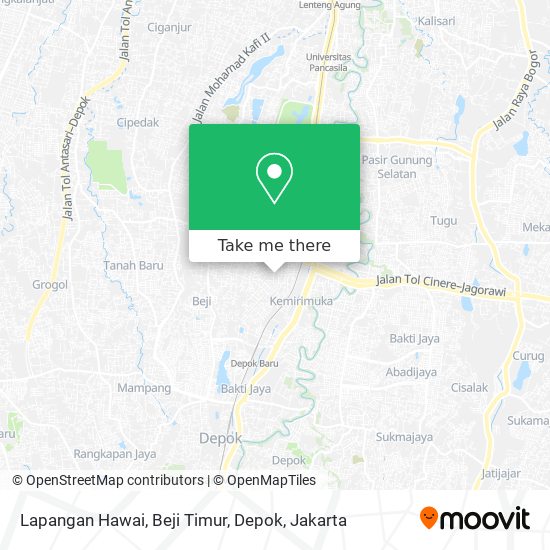 Lapangan Hawai, Beji Timur, Depok map