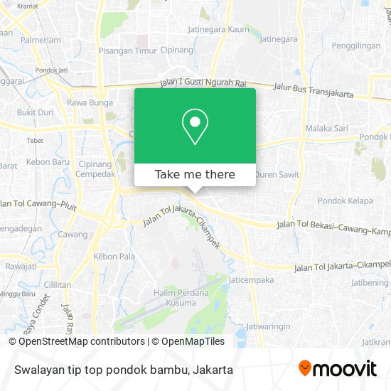 Swalayan tip top pondok bambu map