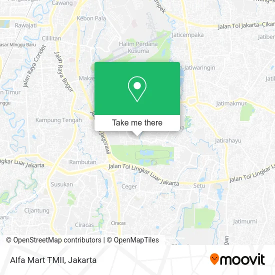 Alfa Mart TMII map