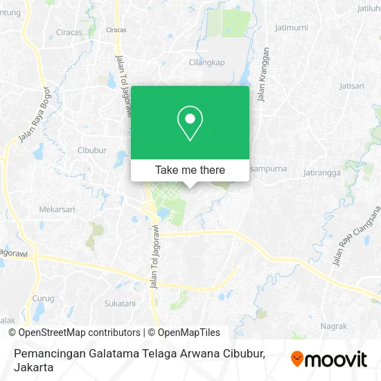 Pemancingan Galatama Telaga Arwana Cibubur map