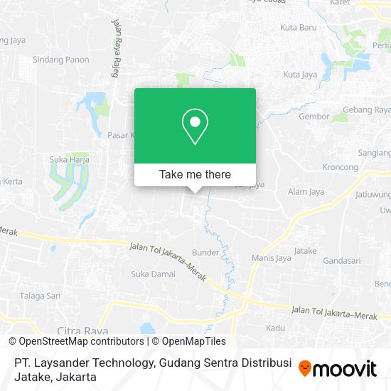 PT. Laysander Technology, Gudang Sentra Distribusi Jatake map