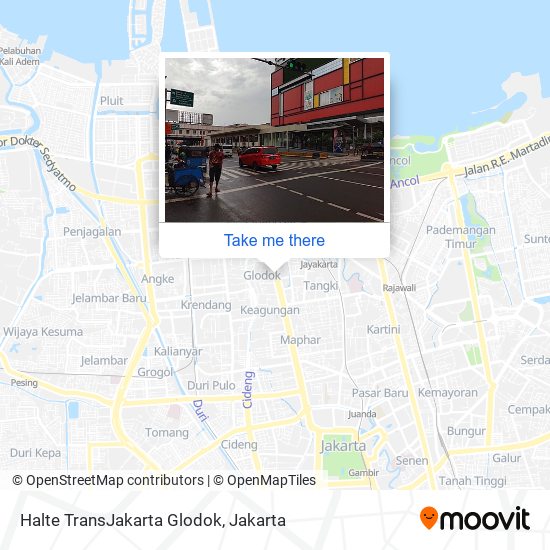 Halte TransJakarta Glodok map